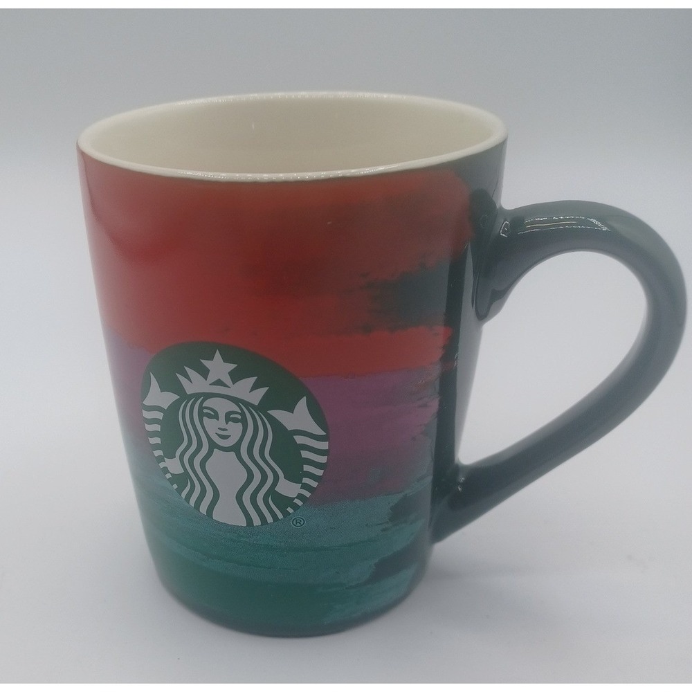 Starbucks 2021 Holiday Coffee Mug 10oz Multi Excellent Striped Siren Logo